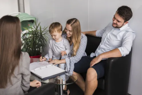 adorable little kid signing contract